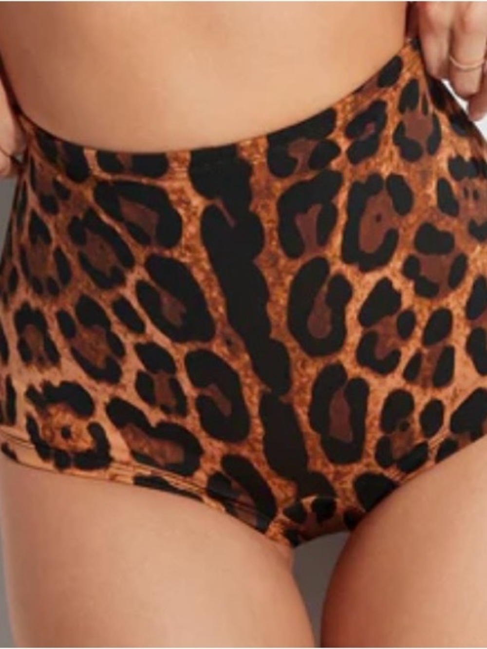 TA3 Mega Sculpting Boy Shortie Swim Bottom Symmetric Leopard XS NWT - Picture 6 of 9